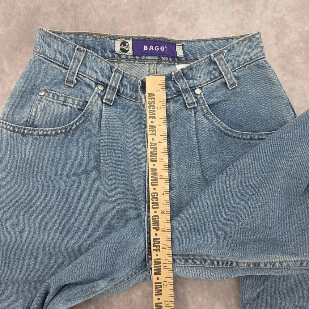 Vintage 90s Levis SilverTab Baggy Jeans Light Acid Wash 29x32 Made in USA 1996